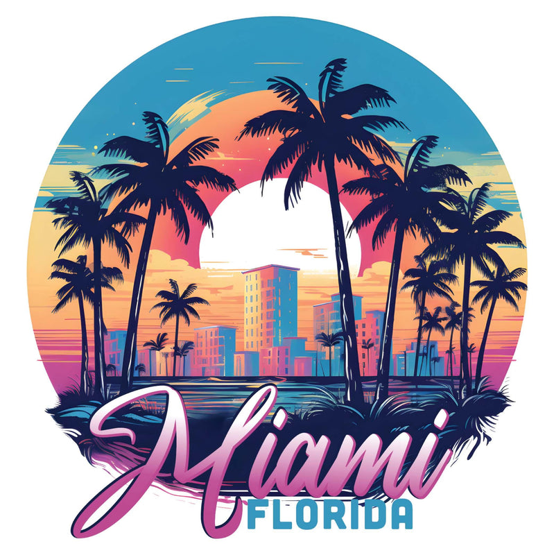 Miami Florida B Souvenir Memories Durable Vinyl Decal Sticker