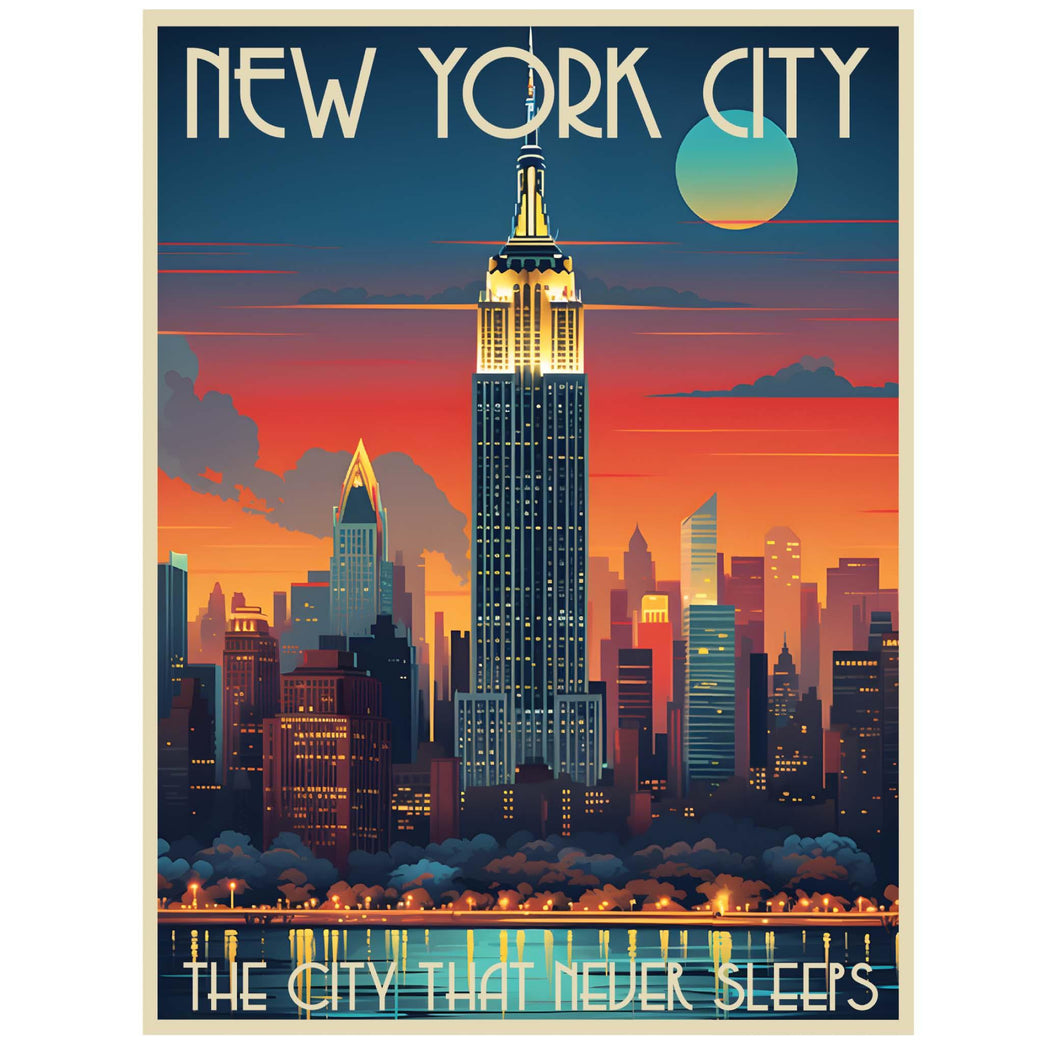 New York City B Souvenir Memories Durable Vinyl Decal Sticker