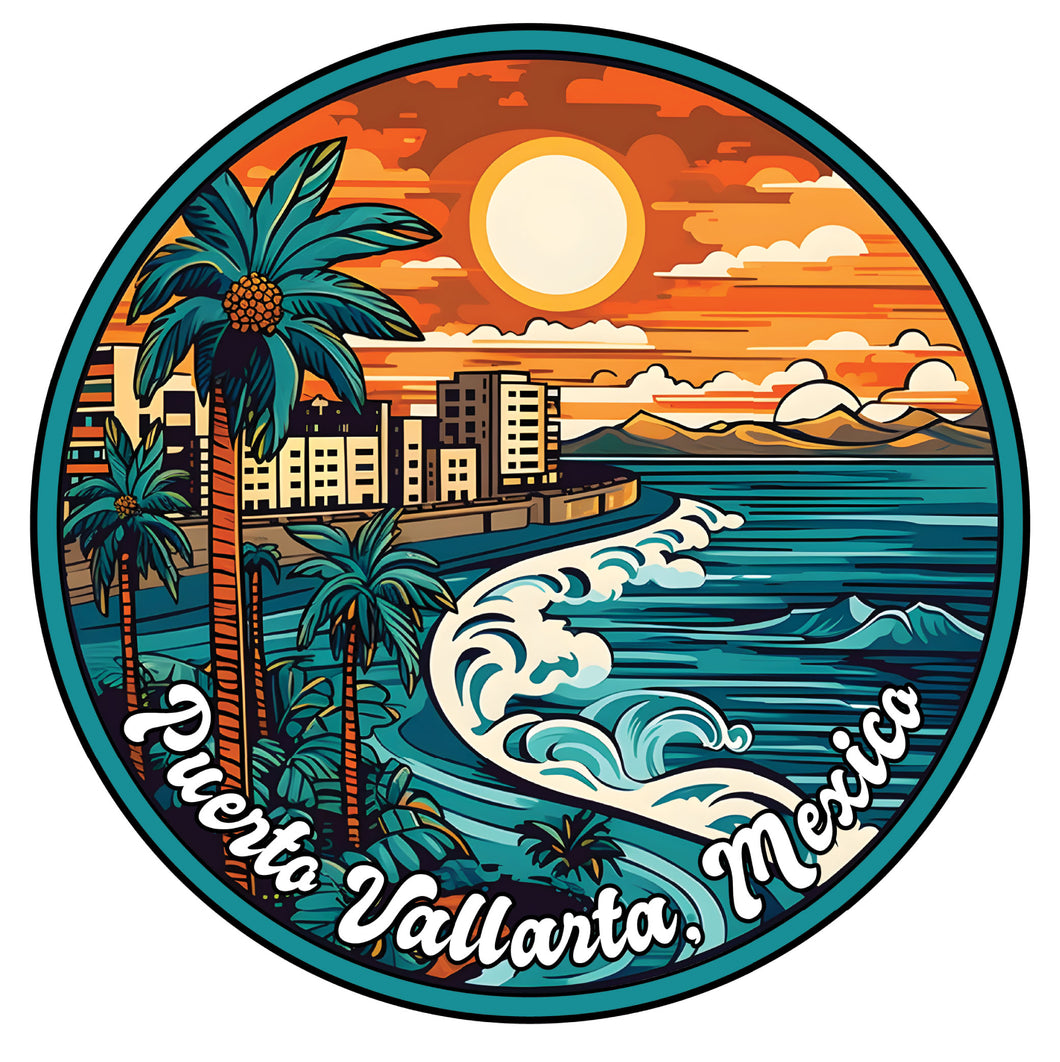Puerto Vallarta Mexico B Souvenir Memories Durable Vinyl Decal Sticker