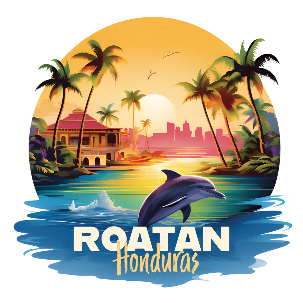Roatan Honduras B Souvenir Memories Durable Vinyl Decal Sticker