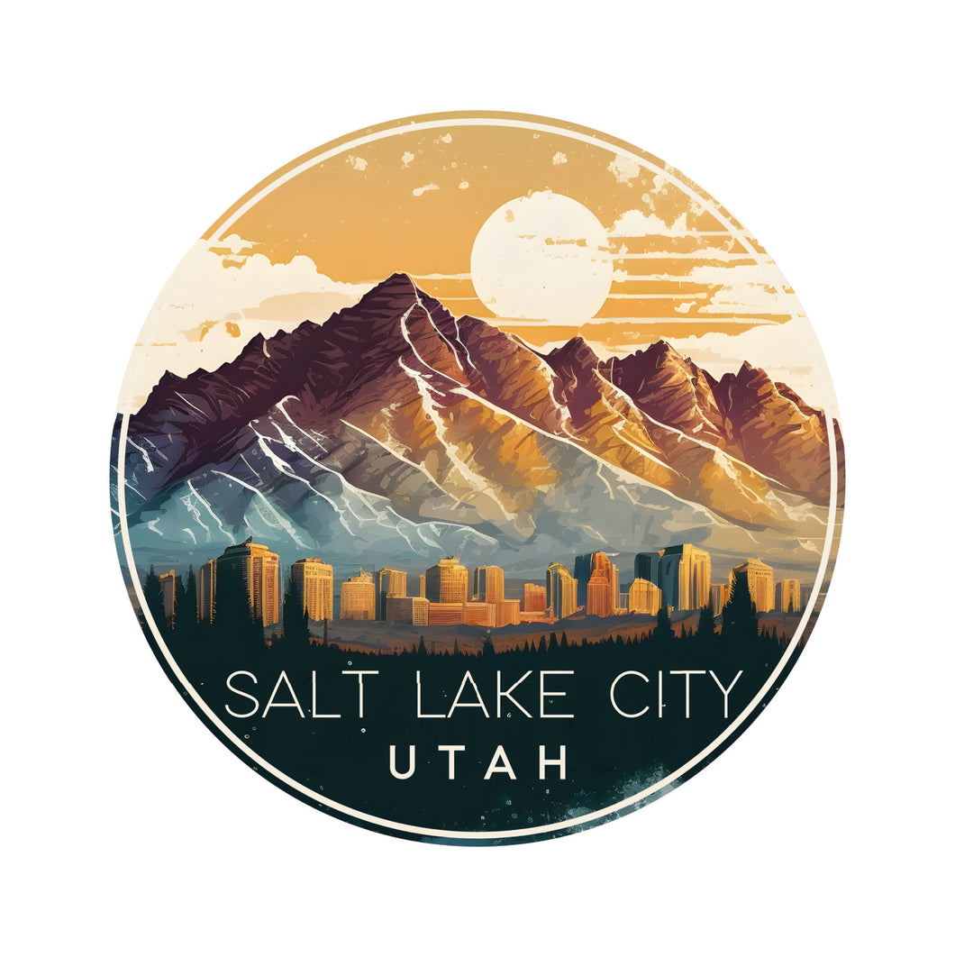 Salt Lake City Utah B Souvenir Memories Durable Vinyl Decal Sticker