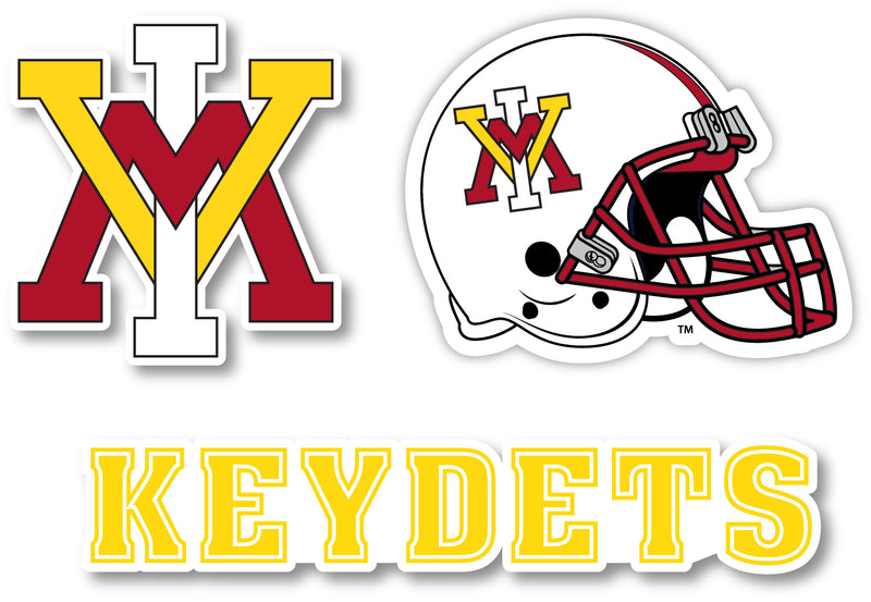 VMI Keydets 3 Pack 4-Inch Each NCAA Durable School Spirit Vinyl Decal Sticker