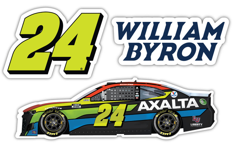 William Byron #24 3 Pack Laser Cut Decal