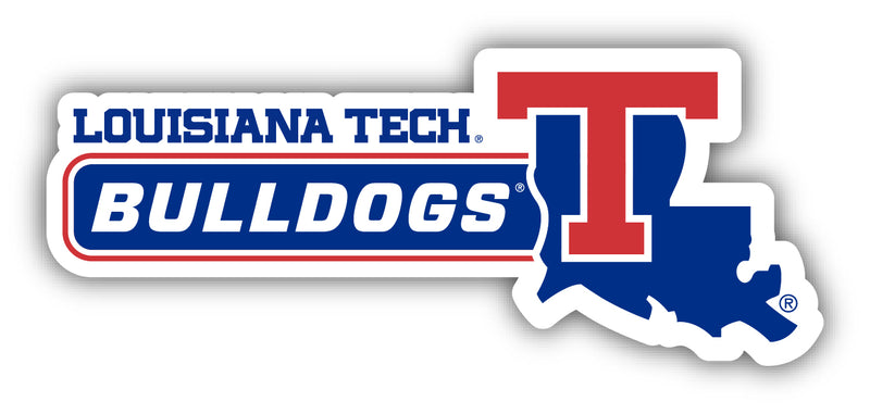 Louisiana Tech Bulldogs 4-Inch Wide NCAA Durable School Spirit Vinyl Decal Sticker
