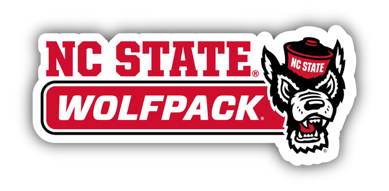 NC State Wolfpack 4-Inch Wide NCAA Durable School Spirit Vinyl Decal Sticker