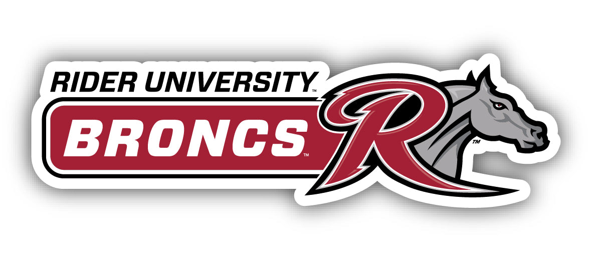 Rider University Broncs 4 Inch Wide Colorful Vinyl Decal Sticker R