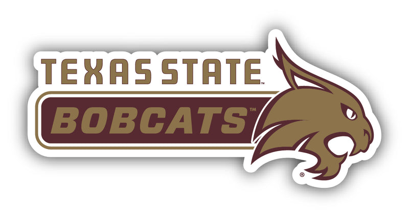 Texas State Bobcats 4-Inch Wide NCAA Durable School Spirit Vinyl Decal Sticker