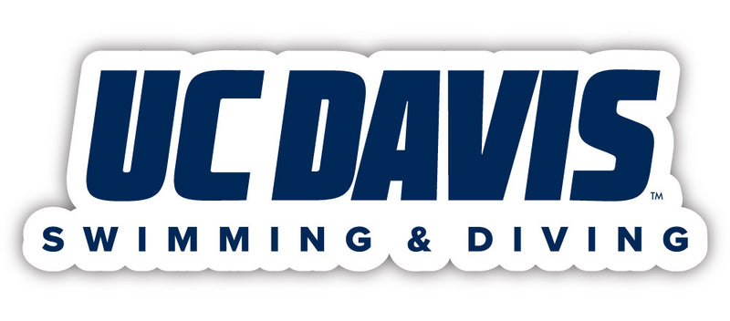 UC Davis Aggies 4-Inch Swim NCAA Vinyl Decal Sticker for Fans, Students, and Alumni