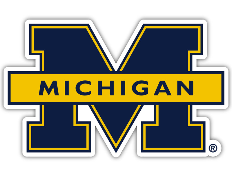 Michigan Wolverines 10-Inch on one of its sides NCAA Durable School Spirit Vinyl Decal Sticker