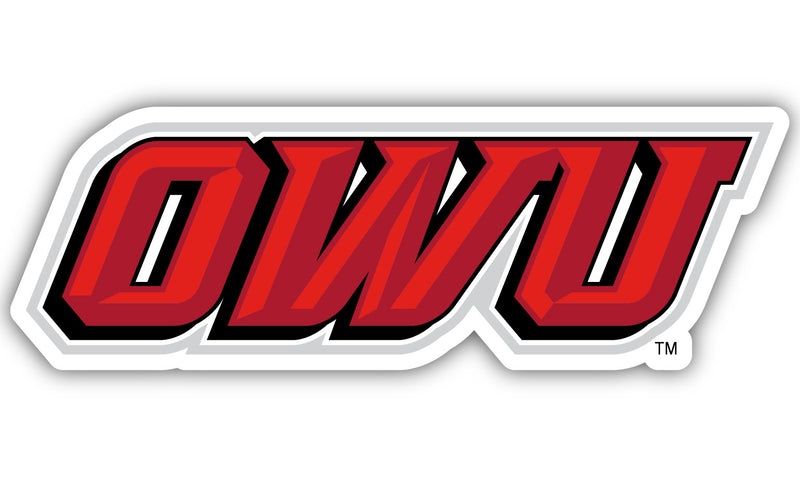 Ohio Wesleyan University 2-Inch on one of its sides NCAA Durable School Spirit Vinyl Decal Sticker