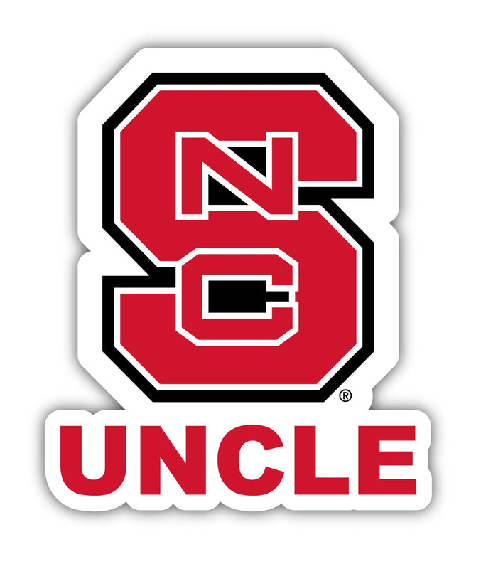 NC State Wolfpack 4-Inch Ucle NCAA Vinyl Decal Sticker for Fans, Students, and Alumni