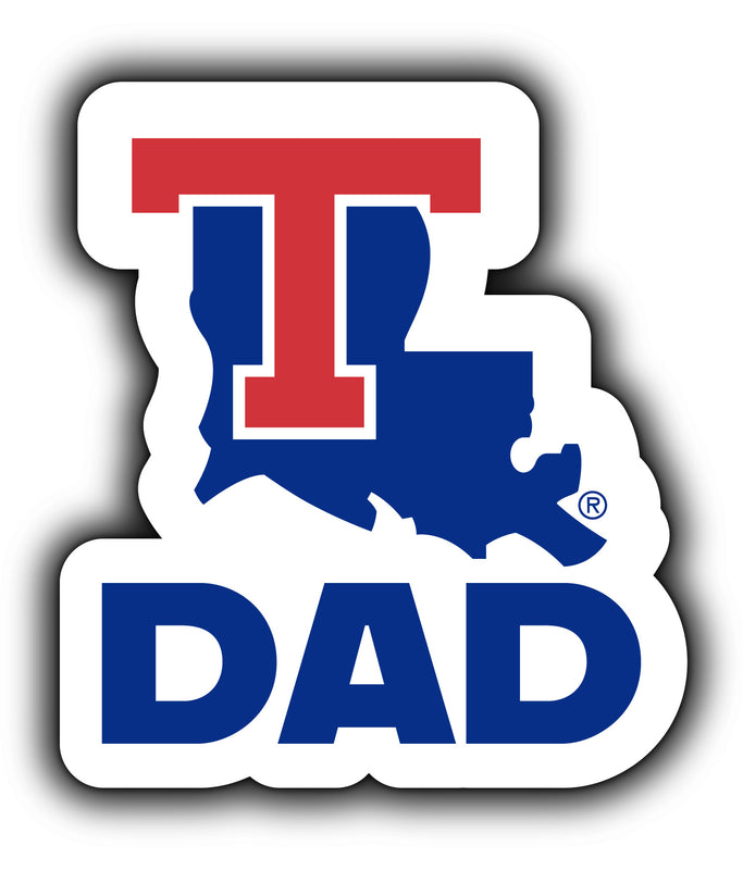 Louisiana Tech Bulldogs 4-Inch Proud Dad NCAA - Durable School Spirit Vinyl Decal Perfect Gift for Dad