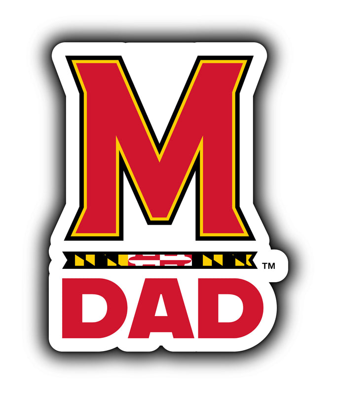 Maryland Terrapins 4-Inch Proud Dad NCAA - Durable School Spirit Vinyl Decal Perfect Gift for Dad
