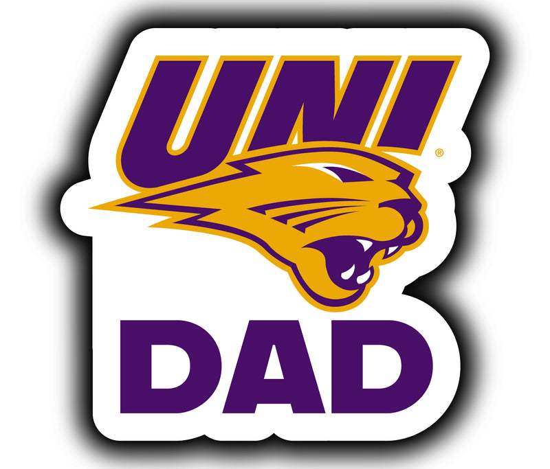 Northern Iowa Panthers 4-Inch Proud Dad NCAA - Durable School Spirit Vinyl Decal Perfect Gift for Dad
