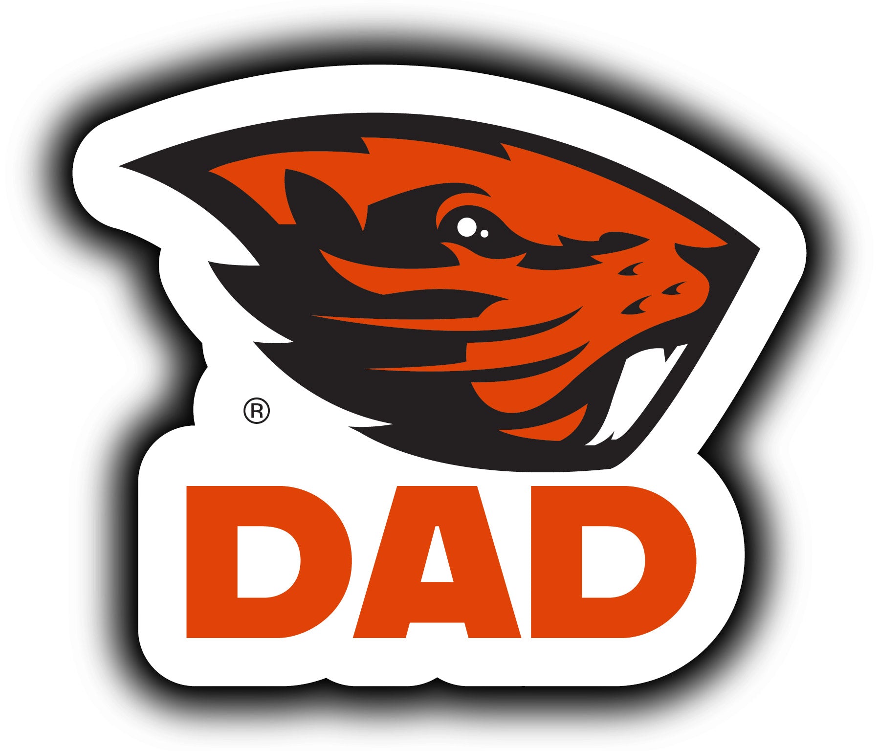 Oregon State Beavers Proud Dad Decal – NCAA 5x6 Inch Rectangle Stripe, Officially Licensed Sticker
