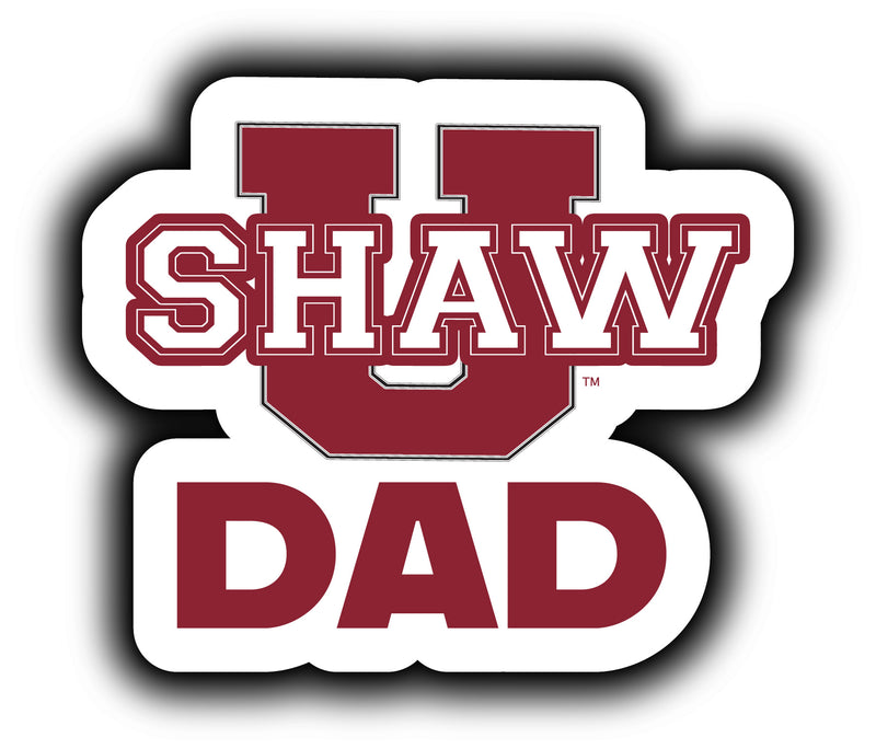Shaw University Bears 4-Inch Proud Dad NCAA - Durable School Spirit Vinyl Decal Perfect Gift for Dad