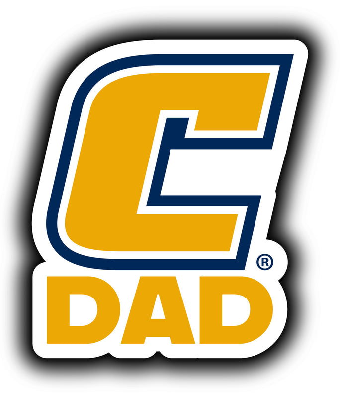 University of Tennessee at Chattanooga 4-Inch Proud Dad NCAA - Durable School Spirit Vinyl Decal Perfect Gift for Dad