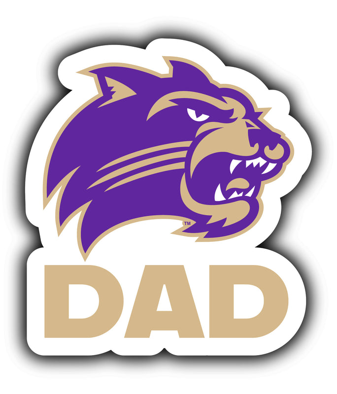 Western Carolina University 4-Inch Proud Dad NCAA - Durable School Spirit Vinyl Decal Perfect Gift for Dad