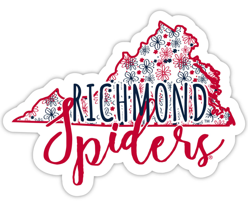 Richmond Spiders 2-Inch on one of its sides Floral Design NCAA Floral Love Vinyl Sticker - Blossoming School Spirit Decal Sticker
