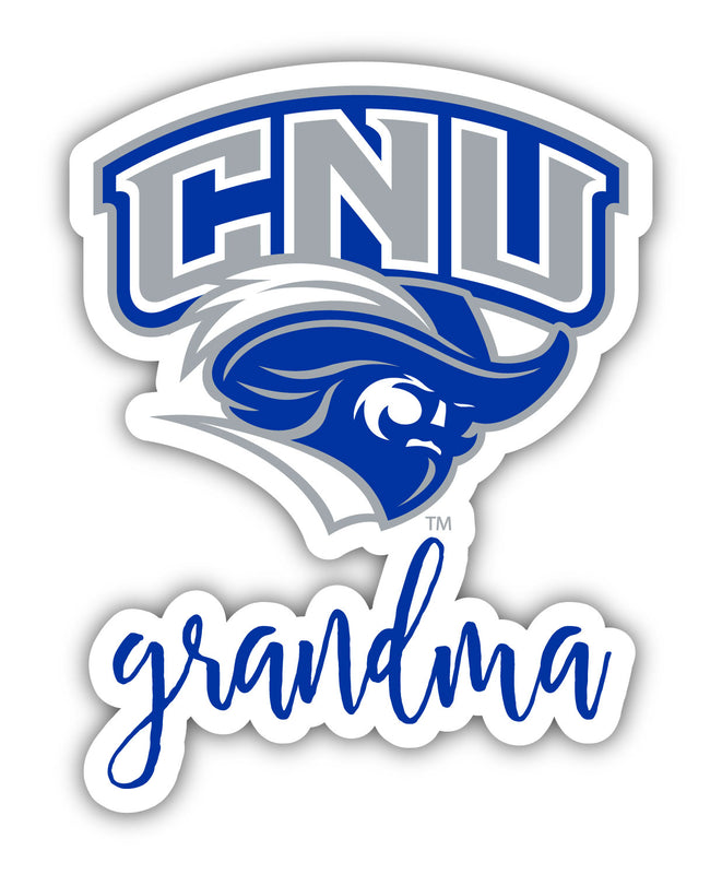 Christopher Newport Captains 4-Inch Proud Grandma NCAA - Durable School Spirit Vinyl Decal Perfect Gift for Grandma