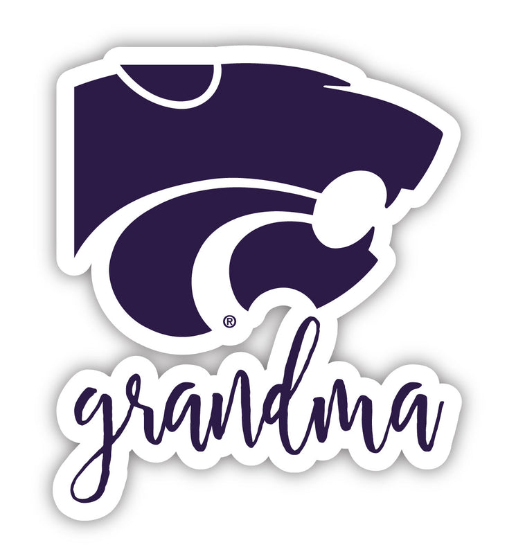 Kansas State Wildcats 4-Inch Proud Grandma NCAA - Durable School Spirit Vinyl Decal Perfect Gift for Grandma