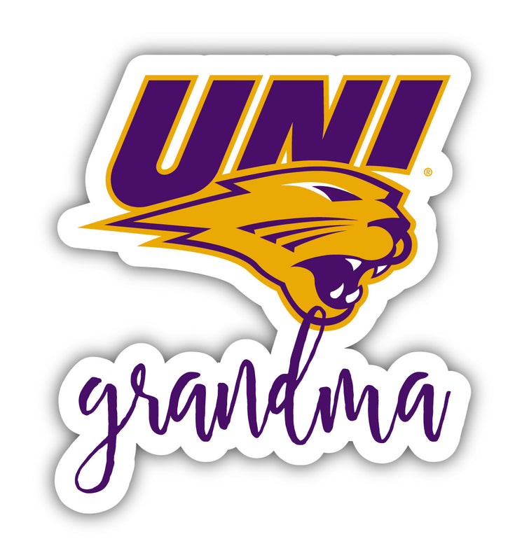 Northern Iowa Panthers 4-Inch Proud Grandma NCAA - Durable School Spirit Vinyl Decal Perfect Gift for Grandma
