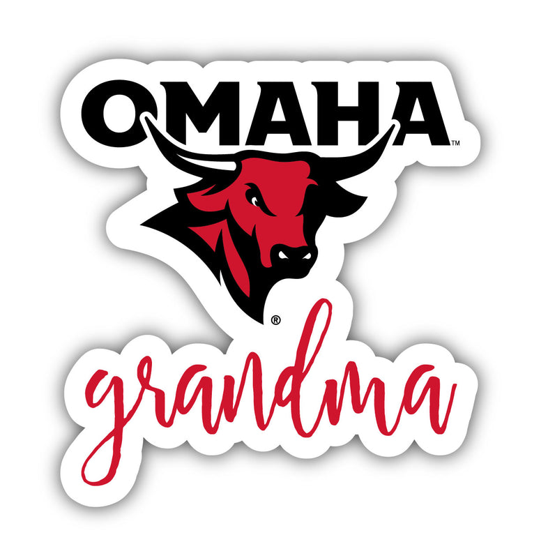 Nebraska at Omaha 4-Inch Proud Grandma NCAA - Durable School Spirit Vinyl Decal Perfect Gift for Grandma