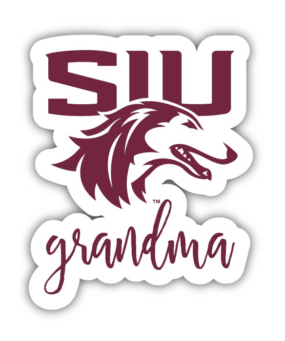 Southern Illinois Salukis 4-Inch Proud Grandma NCAA - Durable School Spirit Vinyl Decal Perfect Gift for Grandma