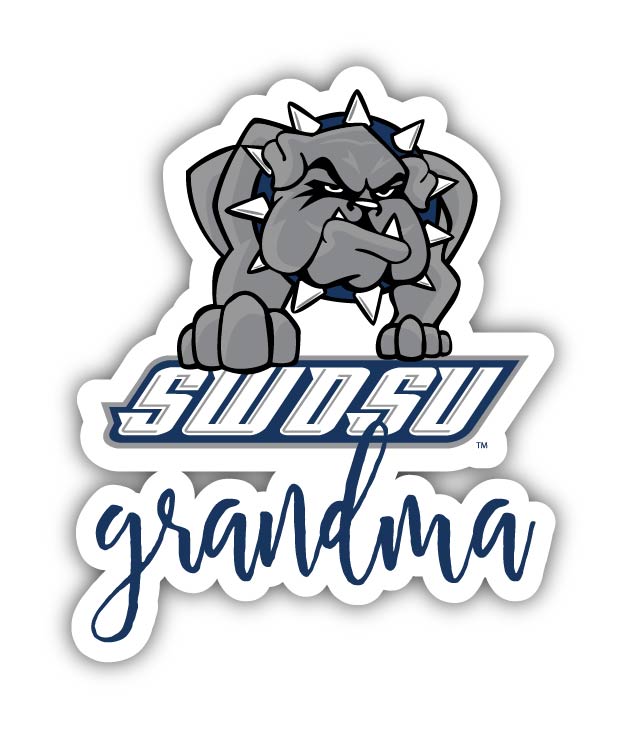 Southwestern Oklahoma State University 4-Inch Proud Grandma NCAA - Durable School Spirit Vinyl Decal Perfect Gift for Grandma