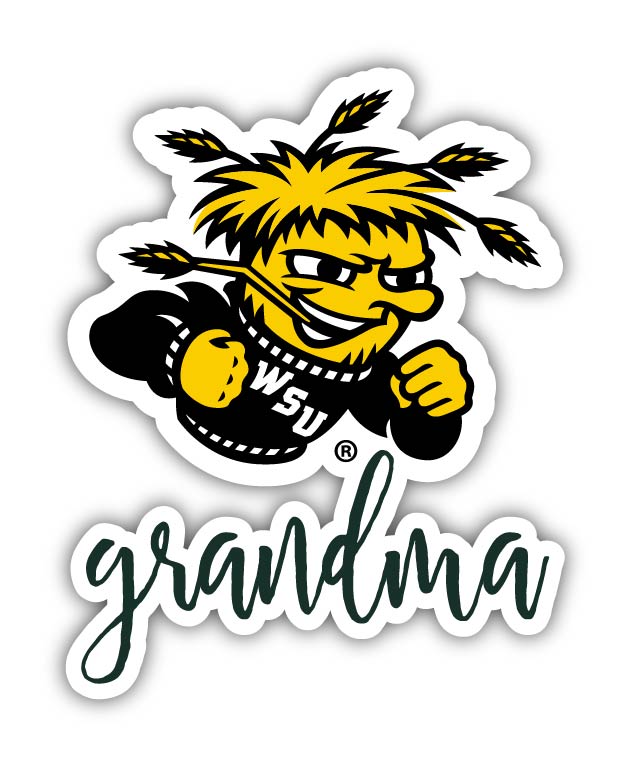 Wichita State Shockers Proud Grandma 4-Inch NCAA High-Definition Magnet - Versatile Metallic Surface Adornment
