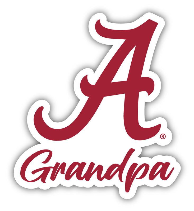 Alabama Crimson Tide 4-Inch Proud Grandpa NCAA - Durable School Spirit Vinyl Decal Perfect Gift for Grandpa