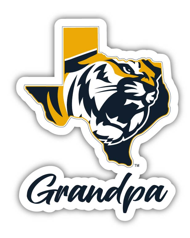 East Texas Baptist University 4-Inch Proud Grandpa NCAA - Durable School Spirit Vinyl Decal Perfect Gift for Grandpa