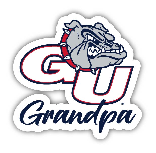 Gonzaga Bulldogs 4-Inch Proud Grandpa NCAA - Durable School Spirit Vinyl Decal Perfect Gift for Grandpa