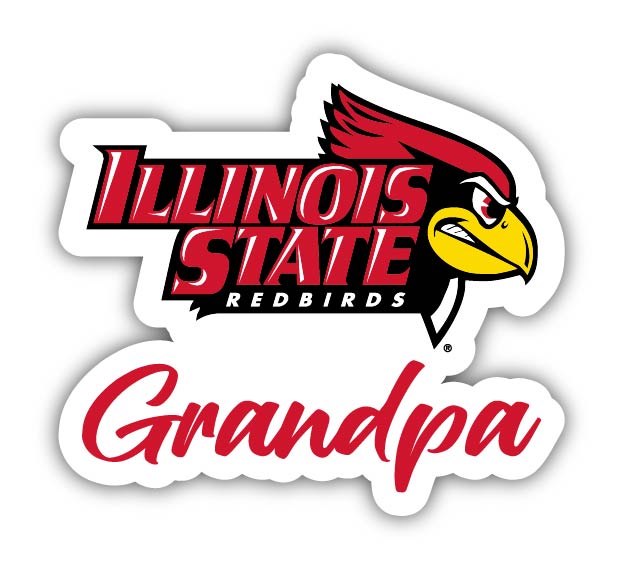 Illinois State Redbirds 4-Inch Proud Grandpa NCAA - Durable School Spirit Vinyl Decal Perfect Gift for Grandpa