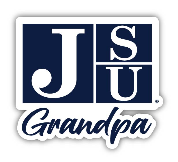 Jackson State University 4-Inch Proud Grandpa NCAA - Durable School Spirit Vinyl Decal Perfect Gift for Grandpa