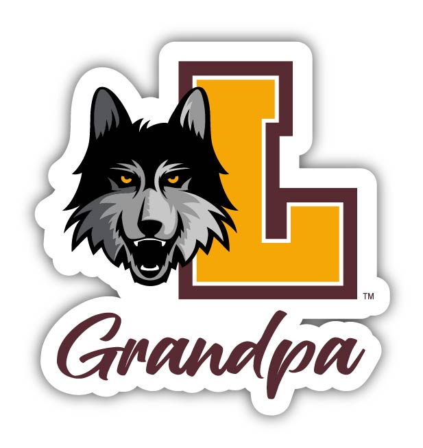 Loyola University Ramblers 4-Inch Proud Grandpa NCAA - Durable School Spirit Vinyl Decal Perfect Gift for Grandpa