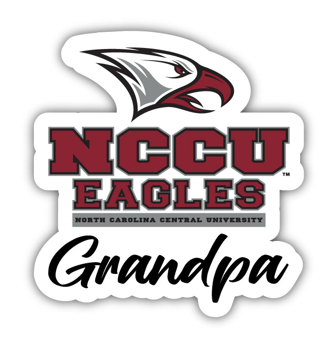 North Carolina Central Eagles 4-Inch Proud Grandpa NCAA - Durable School Spirit Vinyl Decal Perfect Gift for Grandpa