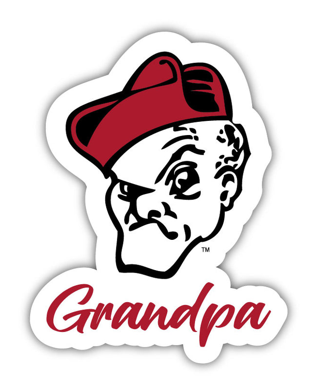 Ohio Wesleyan University 4-Inch Proud Grandpa NCAA - Durable School Spirit Vinyl Decal Perfect Gift for Grandpa