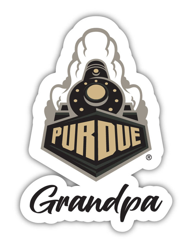 Purdue Boilermakers 4-Inch Proud Grandpa NCAA - Durable School Spirit Vinyl Decal Perfect Gift for Grandpa