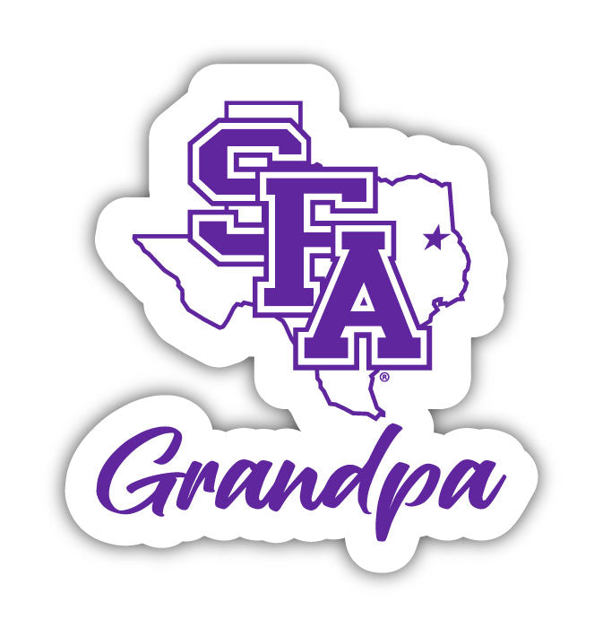 Stephen F. Austin State University 4-Inch Proud Grandpa NCAA - Durable School Spirit Vinyl Decal Perfect Gift for Grandpa