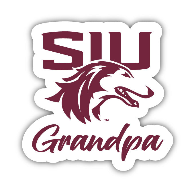 Southern Illinois Salukis 4-Inch Proud Grandpa NCAA - Durable School Spirit Vinyl Decal Perfect Gift for Grandpa