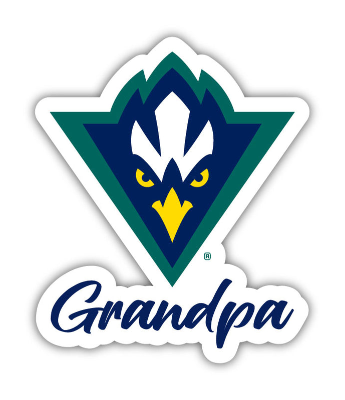 North Carolina Wilmington Seahawks 4-Inch Proud Grandpa NCAA - Durable School Spirit Vinyl Decal Perfect Gift for Grandpa