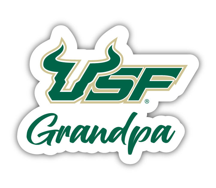 South Florida Bulls 4-Inch Proud Grandpa NCAA - Durable School Spirit Vinyl Decal Perfect Gift for Grandpa