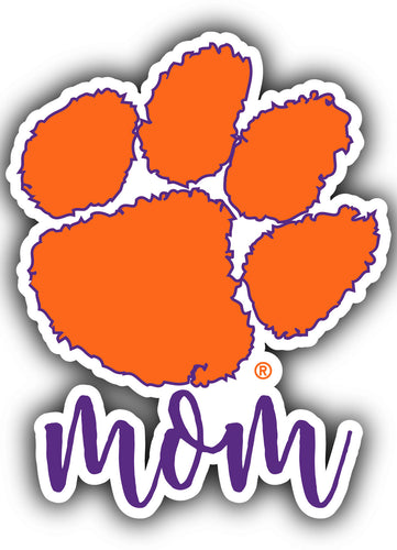 Clemson Tigers 4-Inch Proud Mom NCAA - Durable School Spirit Vinyl Decal Perfect Gift for Mom