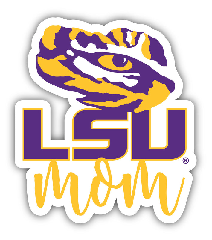 LSU Tigers 4-Inch Proud Mom NCAA - Durable School Spirit Vinyl Decal Perfect Gift for Mom