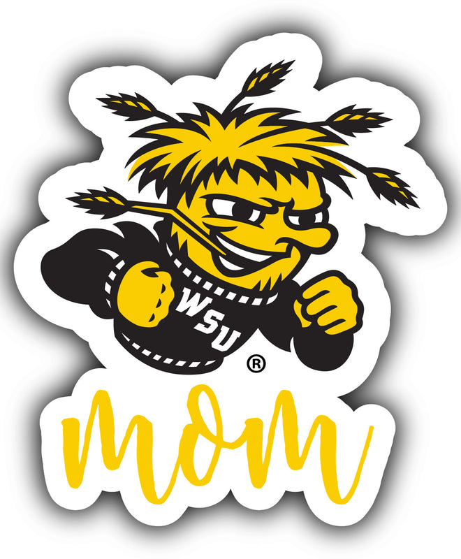 Wichita State Shockers 4-Inch Proud Mom NCAA - Durable School Spirit Vinyl Decal Perfect Gift for Mom