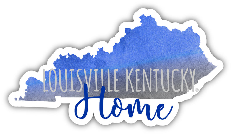 Louisville Kentucky Home State Shape Watercolor State Die Cut Decal 5-Inch