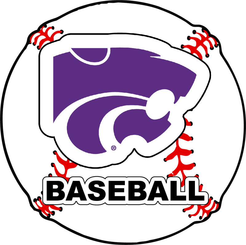 Kansas State Wildcats 4-Inch Round Baseball NCAA Passion Vinyl Decal Sticker