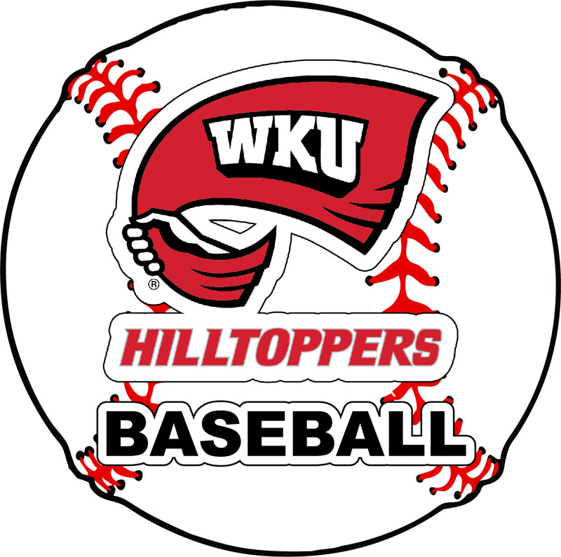 Western Kentucky Hilltoppers 4-Inch Round Baseball NCAA Passion Vinyl Decal Sticker