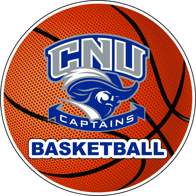 Christopher Newport Captains 4-Inch Round Basketball NCAA Hoops Pride Vinyl Decal Sticker